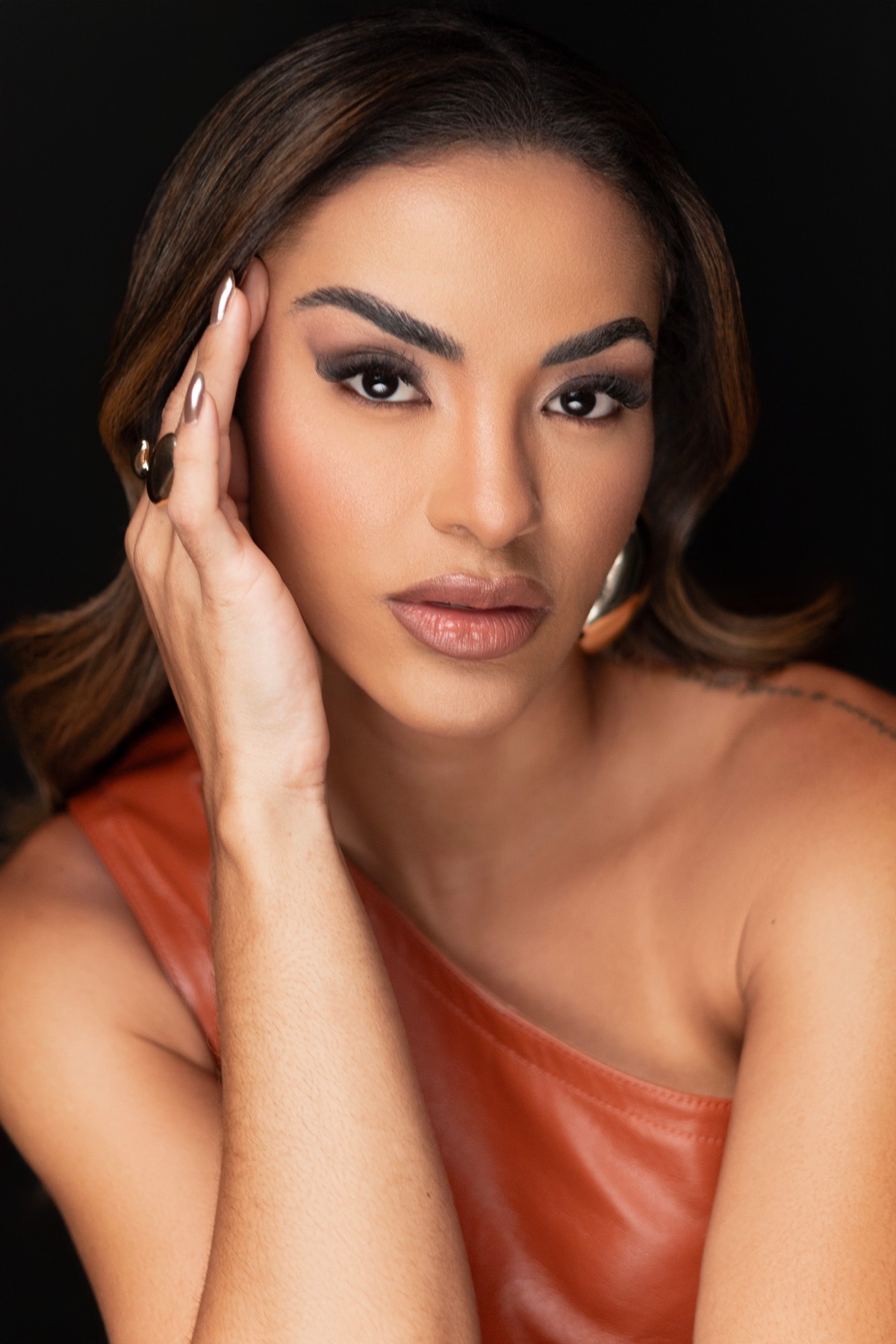 Retrato elegante em close